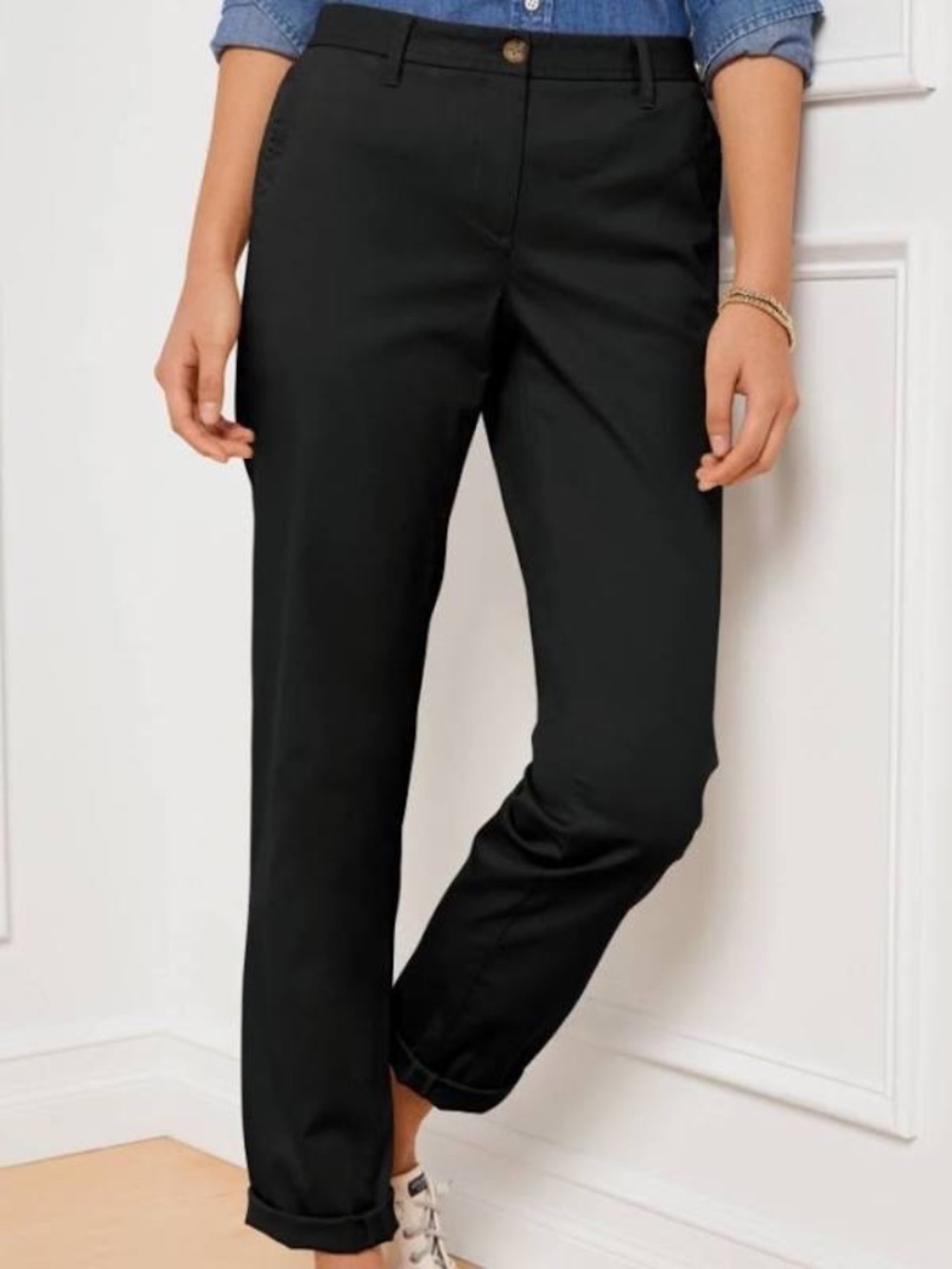 NWT Talbots Girlfriend Chinos - Black